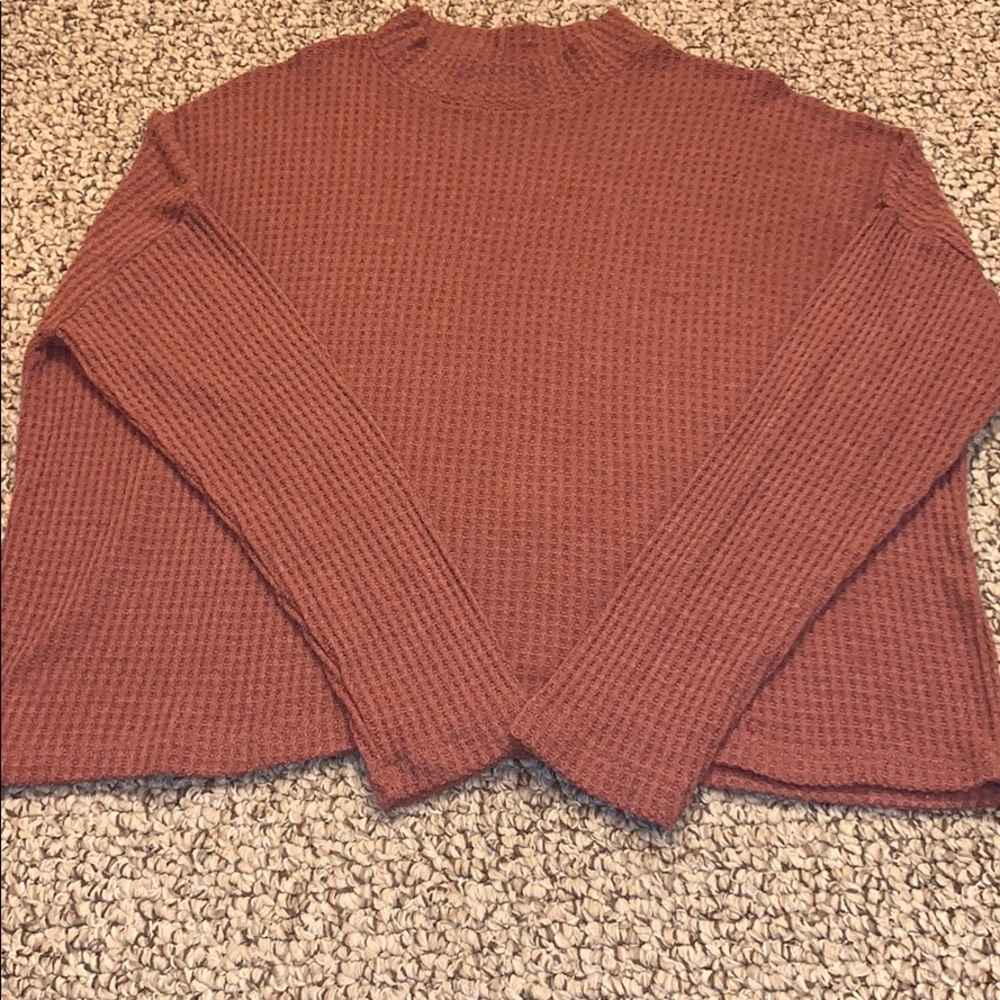 Women’s Burnt Orange Mock Turtleneck